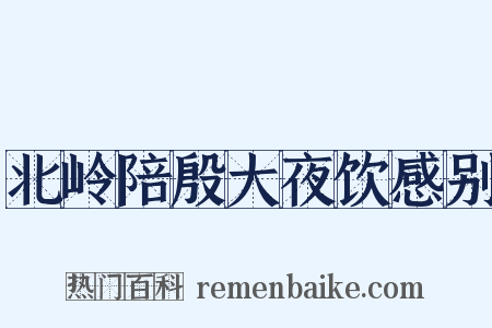 北岭陪殷大夜饮感别是什么意思的图片